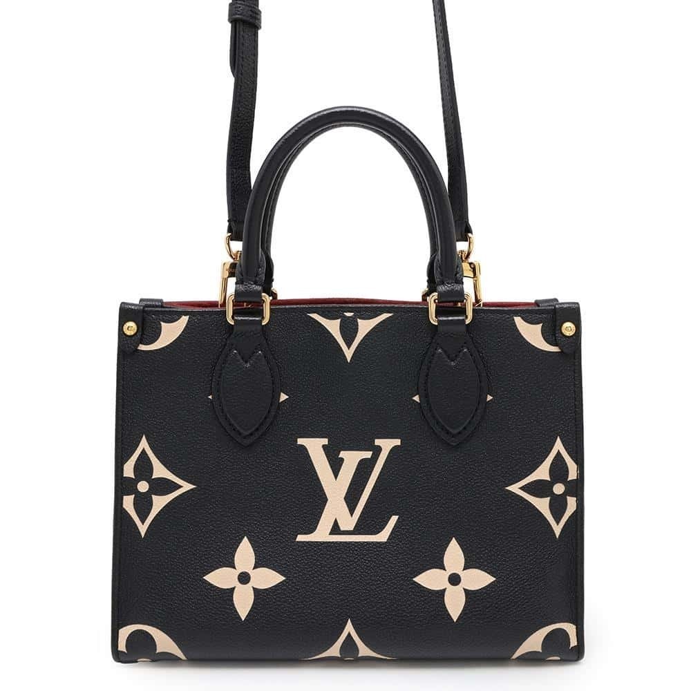 Louis Vuitton On The Go Monogram Empreinte Tote Bag Shoulder Black